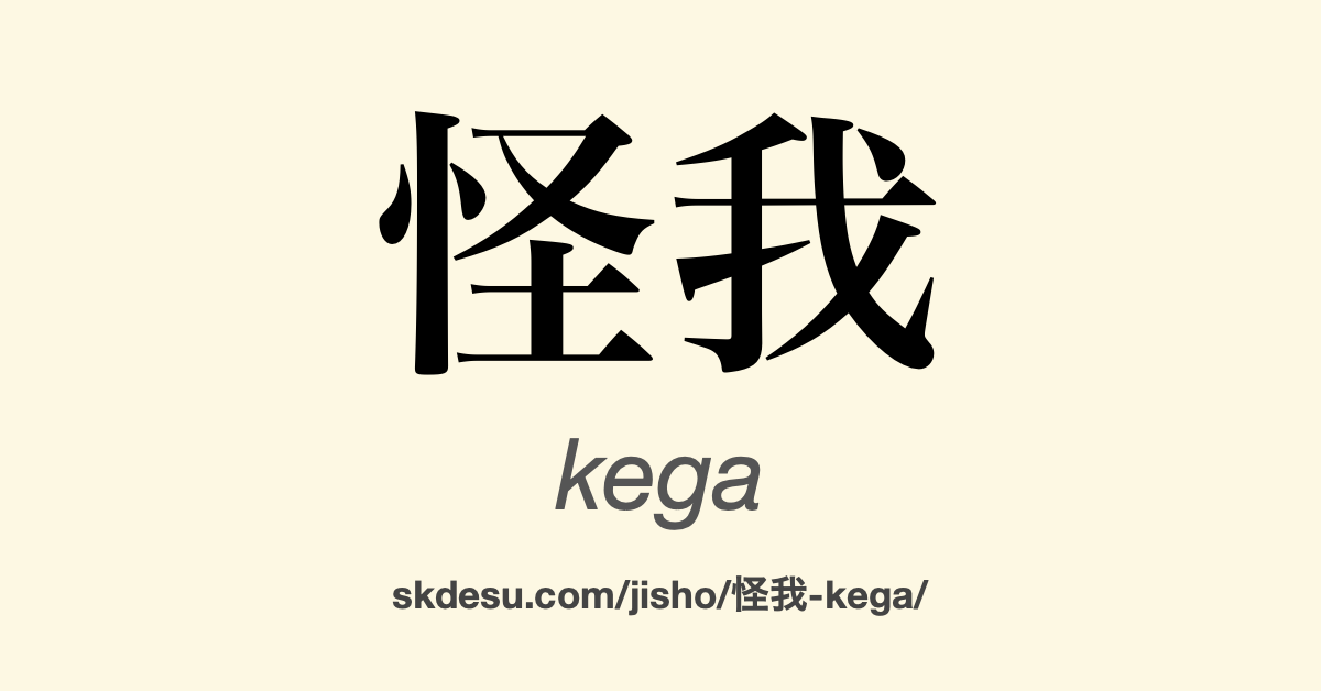 怪我