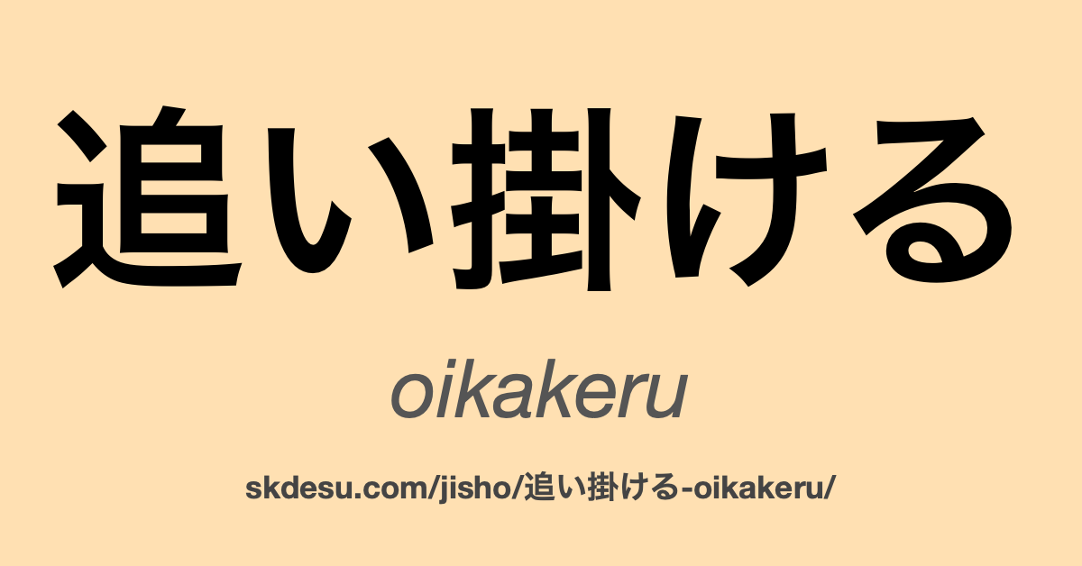 追い掛ける