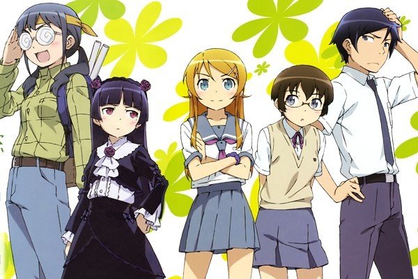 Imouto and otouto in Japanese Kirino and Kyousuke from Oreimo standing together