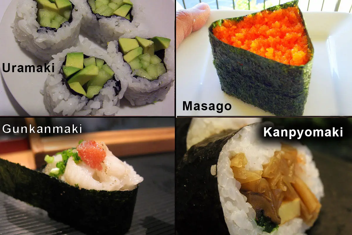 130 Tipos de Sushi – Urumaki, Hossomaki, Nigiri Tipos de Sushi, Urumaki, Hossomaki e Nigiri, Urumaki