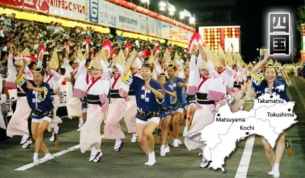 Karte Japans und seiner 8 Regionen