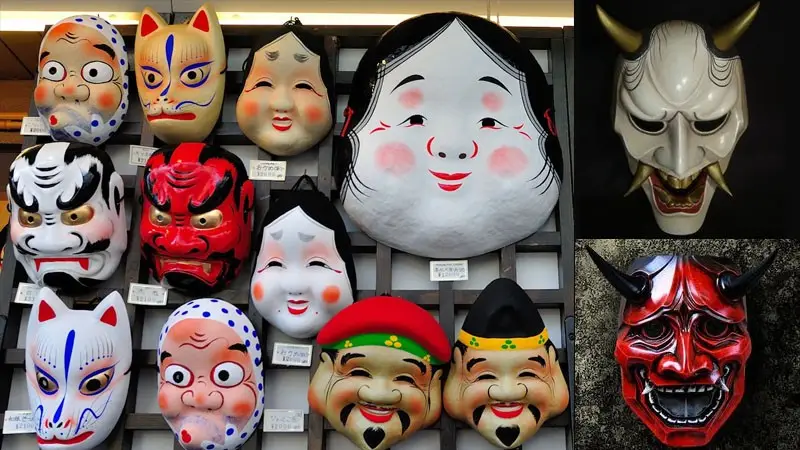 As famosas máscaras japonesas makss