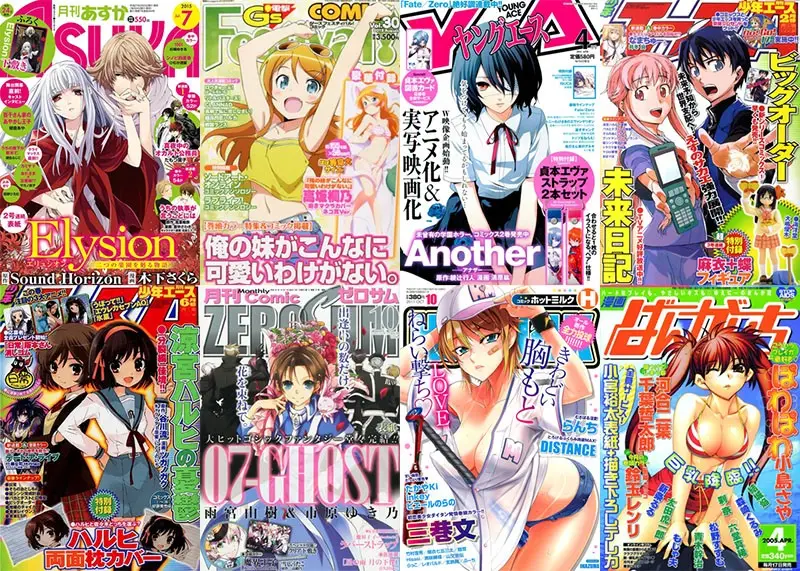 As editoras e revistas japonesas de mangas