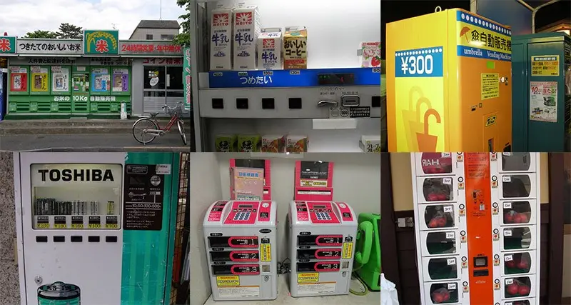 Máquinas automáticas e moedas no Japão Máquinas automáticas japonesas onde moedas de iene são usadas em compras rápidas