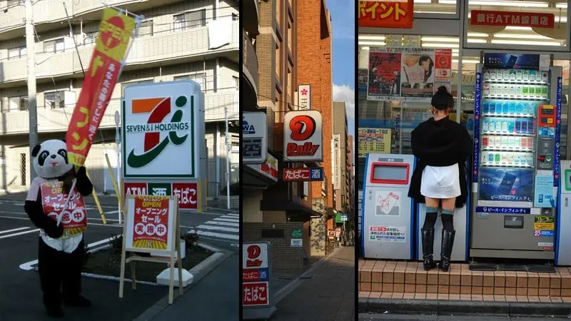 Konbini-Servicebereich in Japan