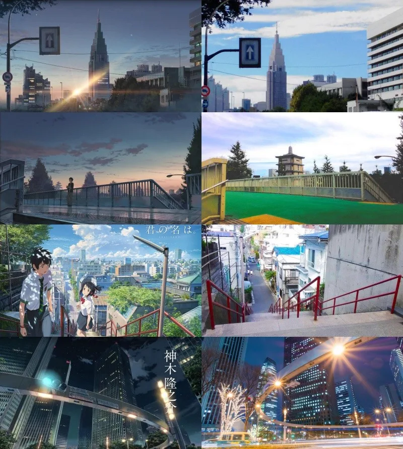 Carrefour de Shinjuku, l'une des scènes les plus emblématiques de Kimi no na wa