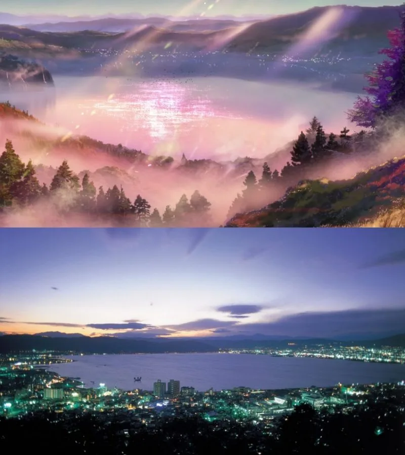 Lieux réels utilisés dans le film Kimi no na wa.