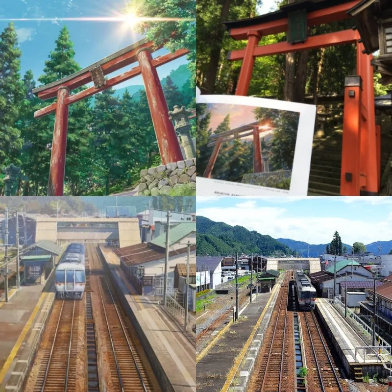 Comparaison entre les lieux de tournage à Tokyo et les scènes du film Kimi no na wa