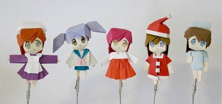 Origami dan karakter anime Karya origami berwarna-warni terinspirasi karakter anime