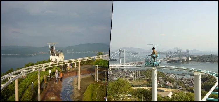 SkyCycle - Pedalando de bicicleta sobre trilhos no Japão Skycycle