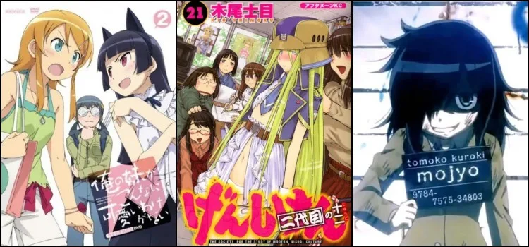 Imagem representando diferentes perfis de fãs dentro da cultura otaku