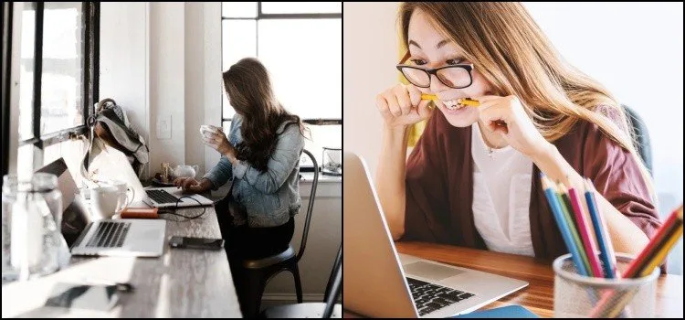 Criar site exige trabalho contínuo Mesa de trabalho com notebook e materiais de planejamento
