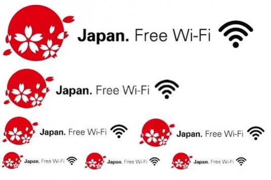 Tanda dan akses Wi-Fi gratis untuk pengunjung di Jepang