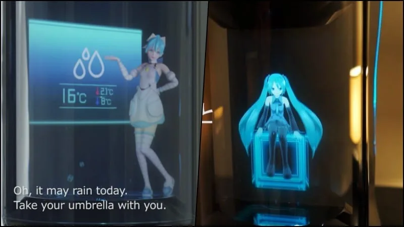 Gatebox — assistente virtual japonesa com holograma dentro de um tubo