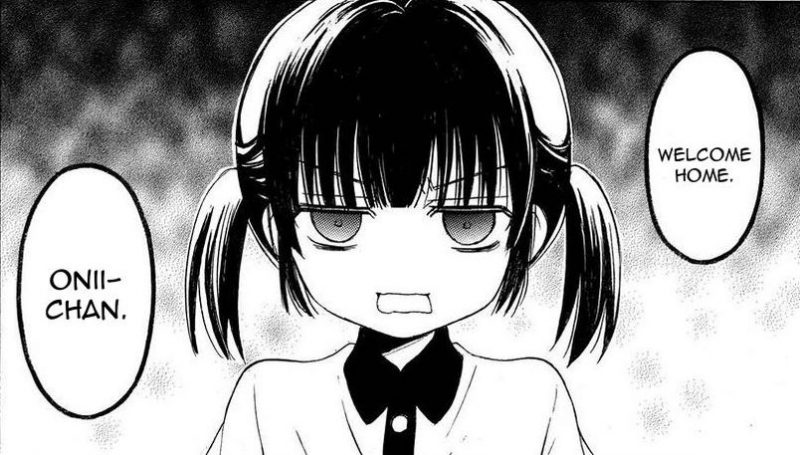 Onii-chan and onee-chan in Japanese Younger sister character standing close to her older brother