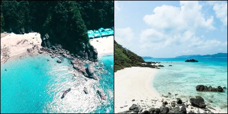 Ilha japonesa em Kagoshima Paisagem de ilha na região de Kagoshima, no sul do Japão