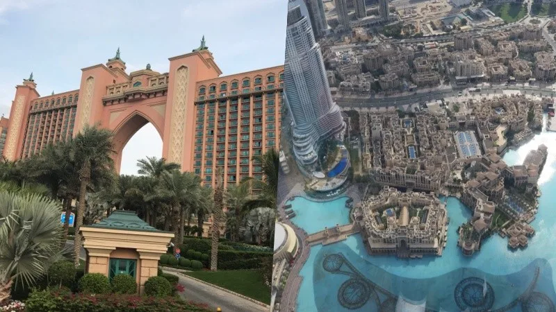 Hotel Atlantis em Dubai visto durante passeio turístico curto