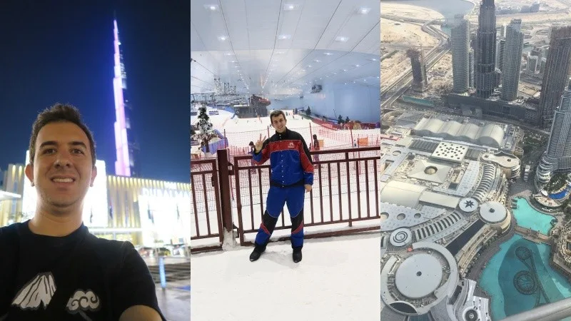 Vista de Dubai durante parada de viagem entre Brasil e Japão