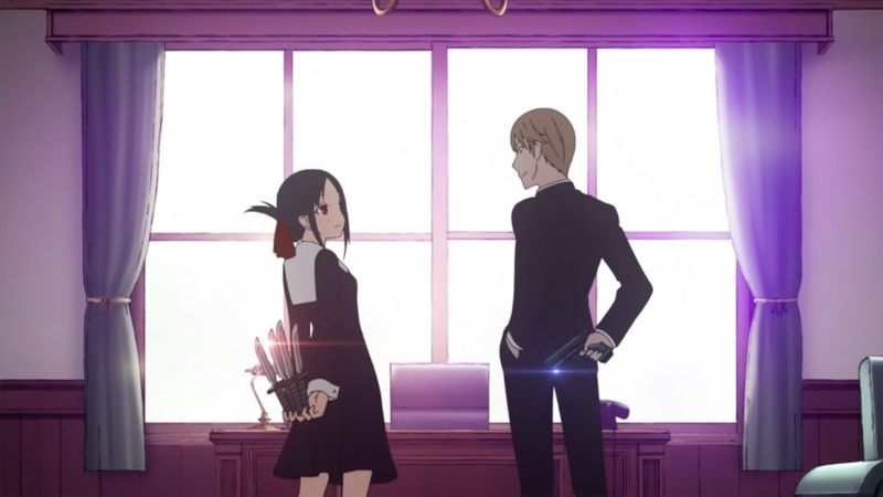 Kaguya Shinomiya e Miyuki Shirogane Kaguya Shinomiya e Miyuki Shirogane no conselho estudantil