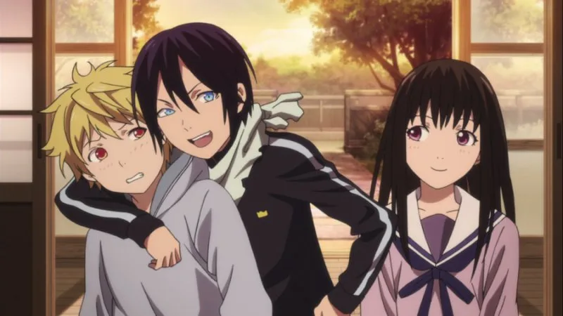 Cena de Noragami usada para representar o conflito entre deuses, shinki e ayakashi