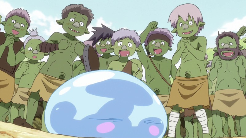 Rimuru Tempest em That Time I Got Reincarnated as a Slime Rimuru Tempest em forma de slime azul em That Time I Got Reincarnated as a Slime