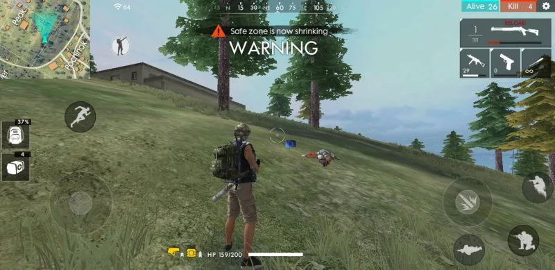 Promessas de recompensas no Free Fire Tela promocional de Free Fire usada para ilustrar promessas de diamantes e recompensas no jogo