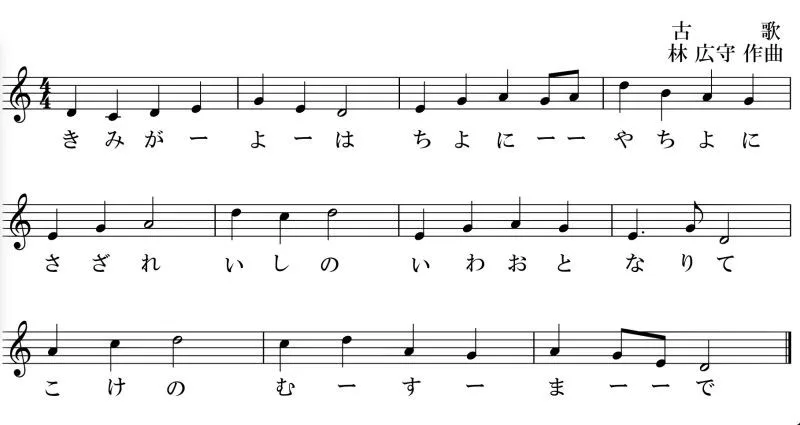Kimigayo - O curto Hino Nacional Japonês Kimigayo - O curto Hino Nacional Japonês
