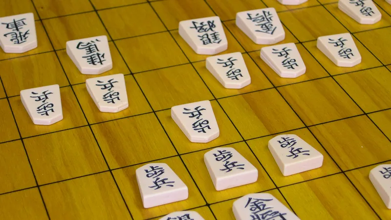 Shogi em March Comes in Like a Lion Tabuleiro de shogi usado para representar o jogo profissional de Rei Kiriyama