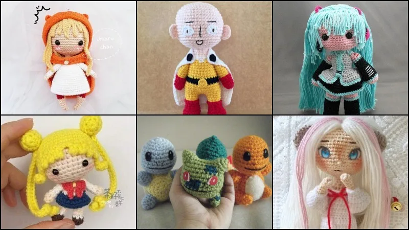 Amigurumi inspirado em personagem de anime