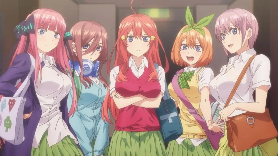 50+ Best Love Triangle Animes Gotobun no Hanayome - The Quintuplets