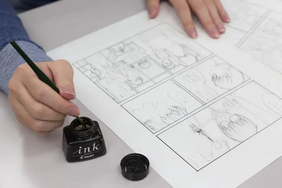Sala de aula ligada a estudos criativos no Japão