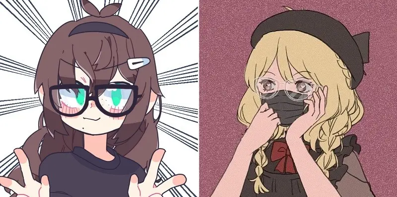 Personagens de anime com estilos diferentes para comparar avatares