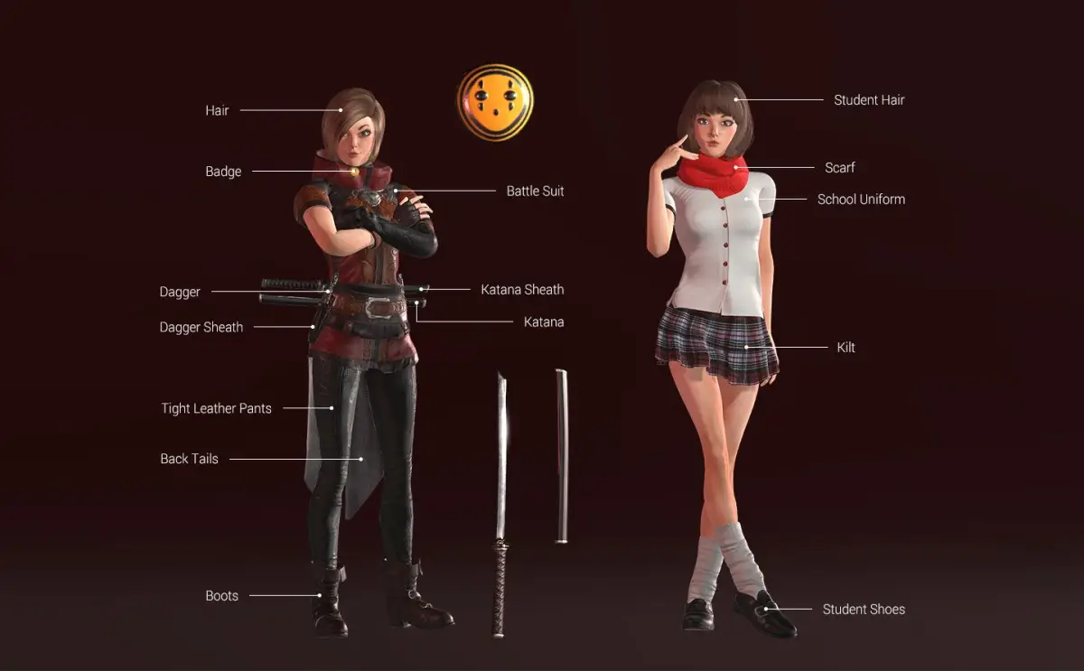 ภาพหน้าจอของเว็บแอป Character Creator พร้อมเทมเพลต