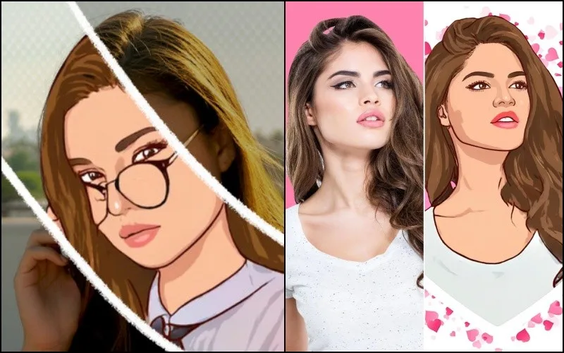Cartoon Photo Editor: Selfie mit kräftigem Cartoon-Filter und gemalten Effekten