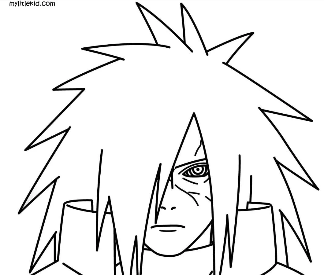Madara Uchiha en antagoniste légendaire avec le Sharingan activé en pleine action