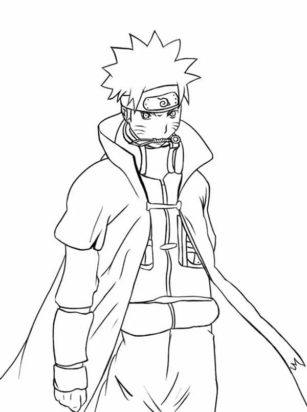 Naruto Uzumaki tenant une kunai entre les dents avec son sourire caractéristique