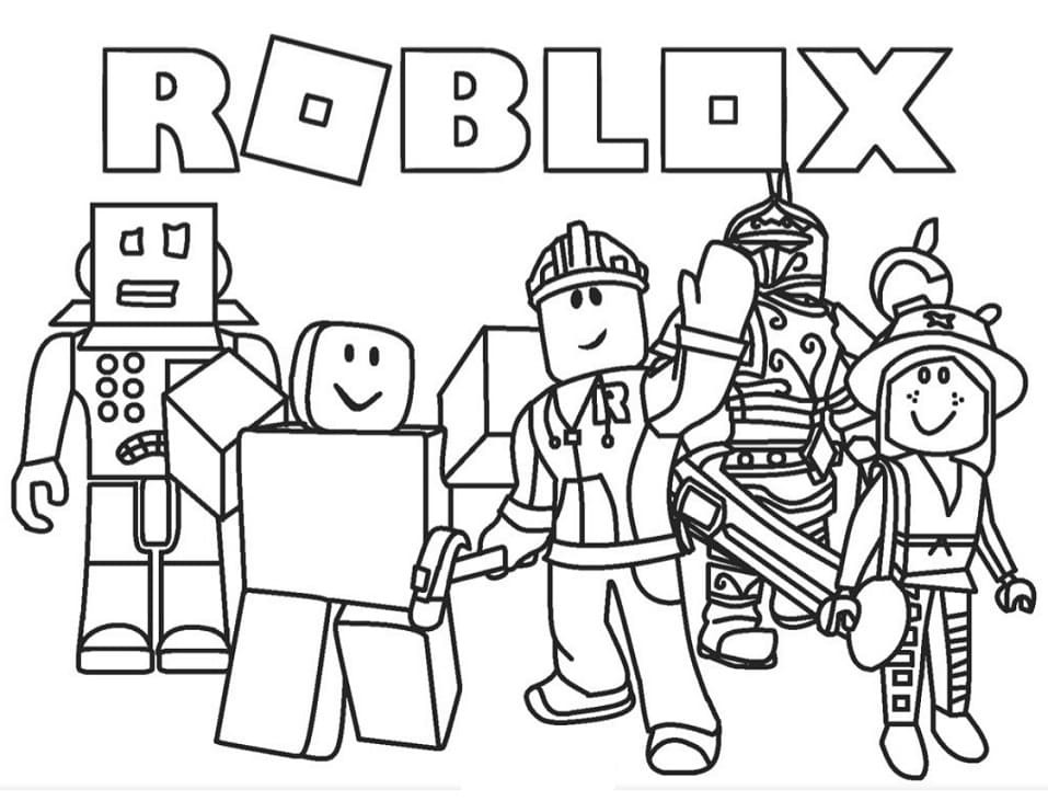 Halaman Mewarnai Roblox untuk Diunduh dan Dicetak