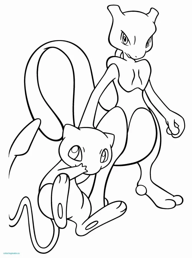 Pagina da colorare Pokémon con vari Pokémon della regione Kanto