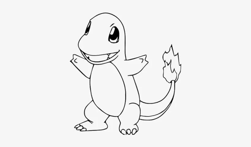 Pagina da colorare Pokémon con Pokémon iconici della prima generazione