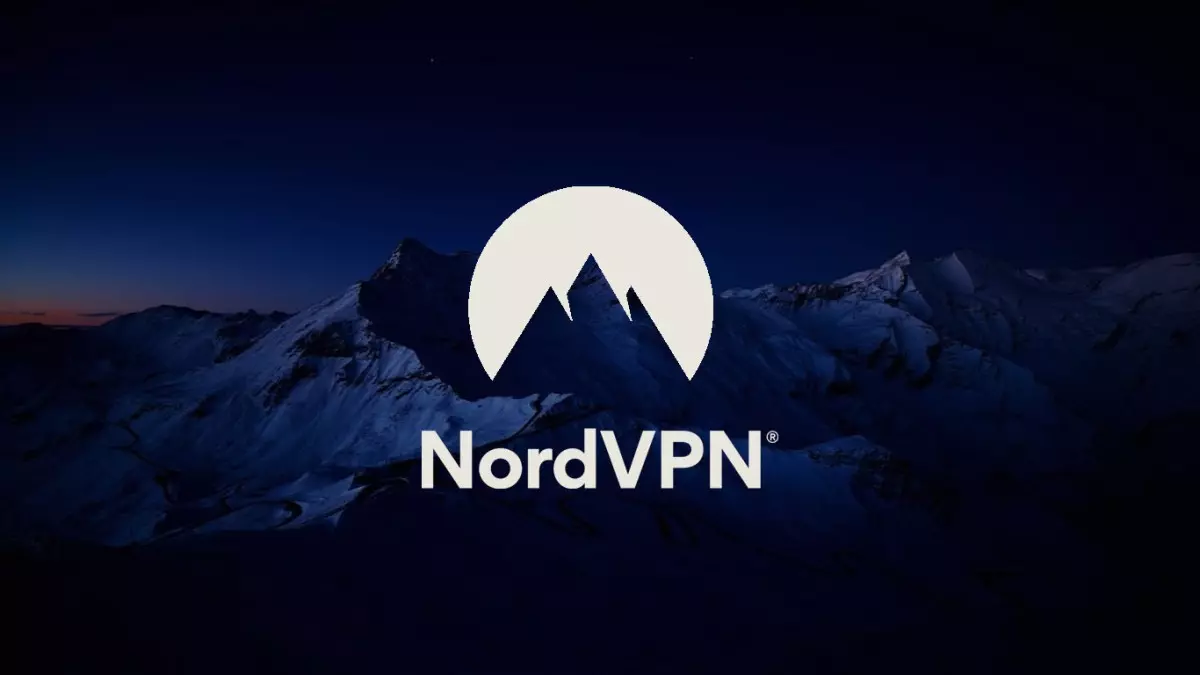 Tela promocional do NordVPN mostrando proteção e conexão privada