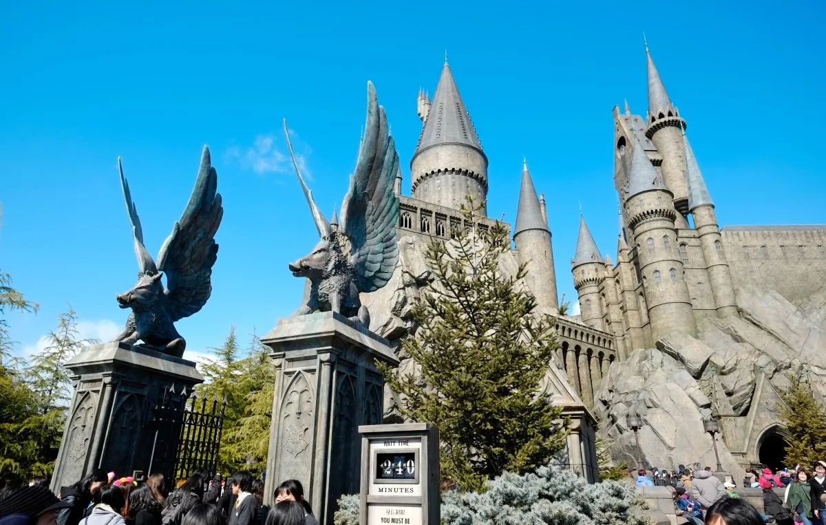 The Wizarding World of Harry Potter, the medieval castle in Universal Studios Japan (USJ), Osaka, Japan