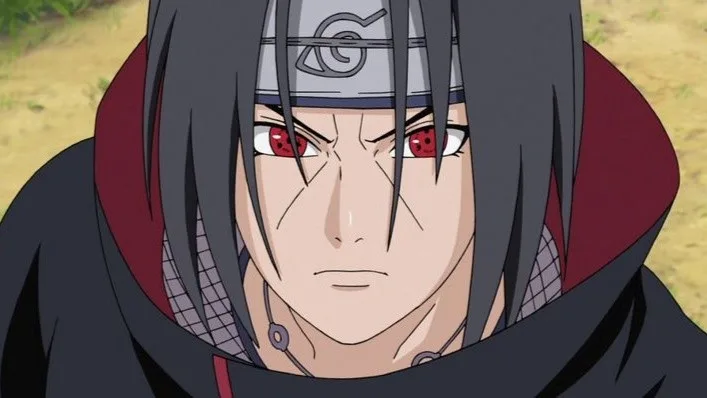 Itachi Uchiha em cena séria que reforça o peso emocional de sua trajetória