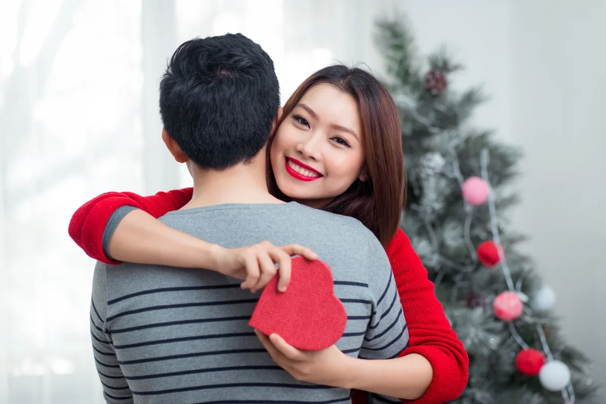 Christmas Asian Couple