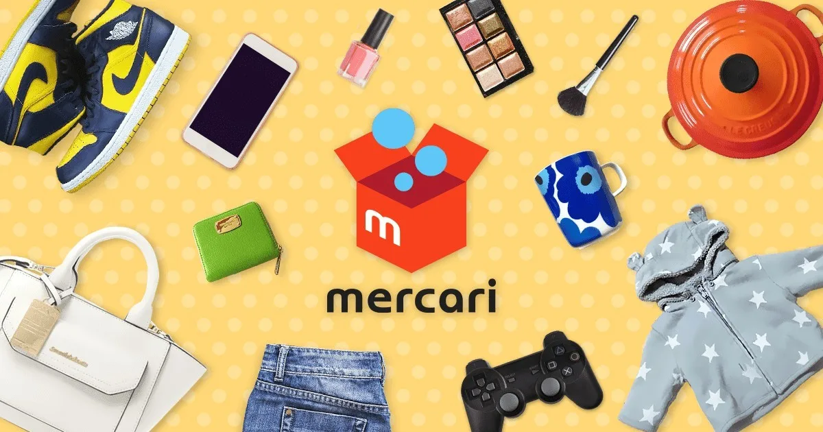 Página do Mercari Japão com produtos usados à venda