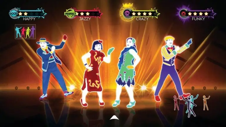 Just Dance 3 foi um dos hits do Wii Tela de jogo musical e de dança do Nintendo Wii
