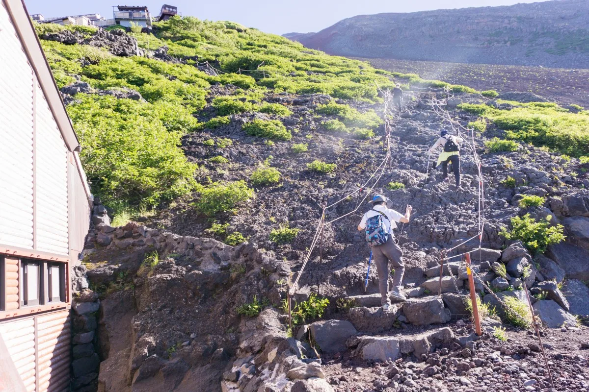 Mt. Fuji climbing,Yoshida Trail for descent