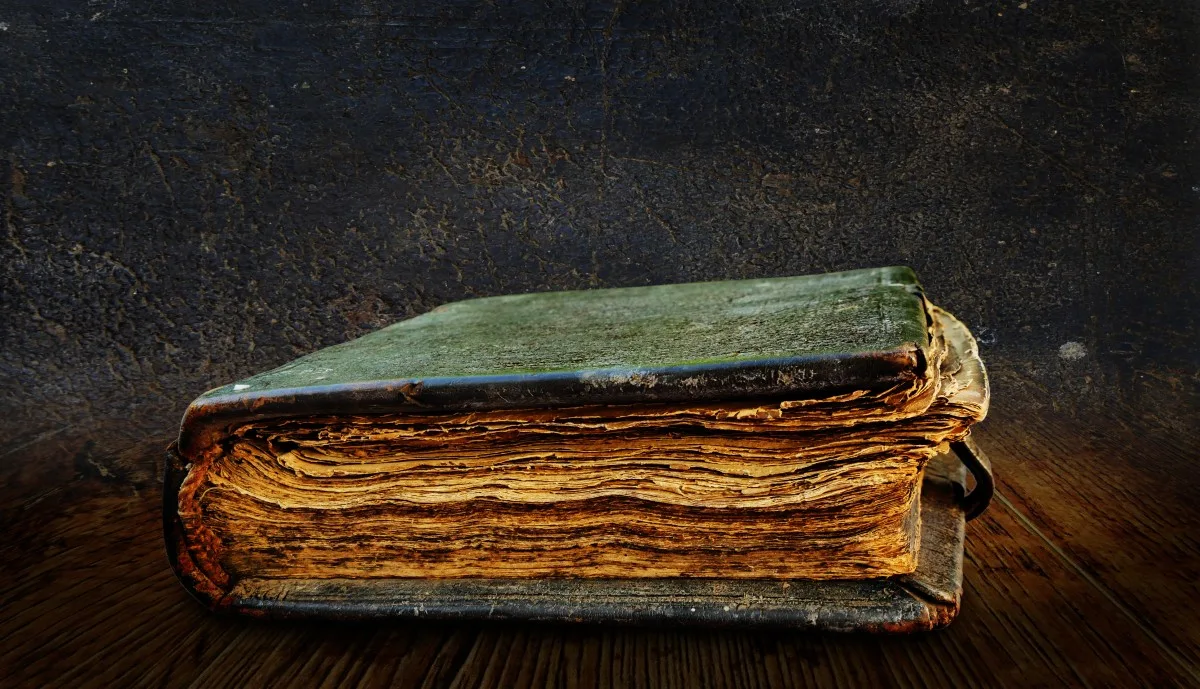 old book isolated on white