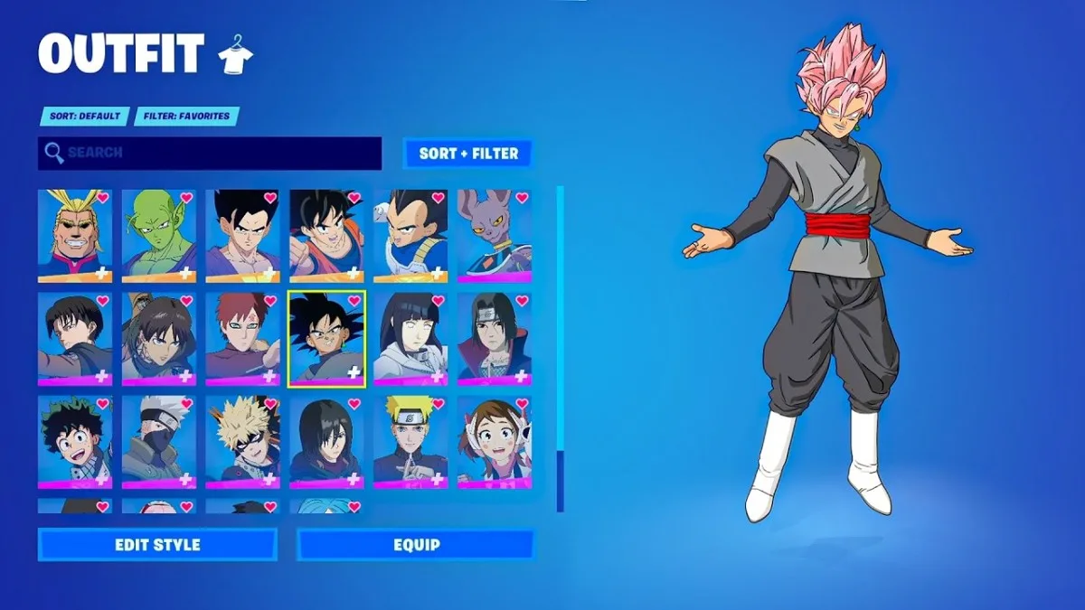 Skins de colaboración de anime de Fortnite con varios personajes