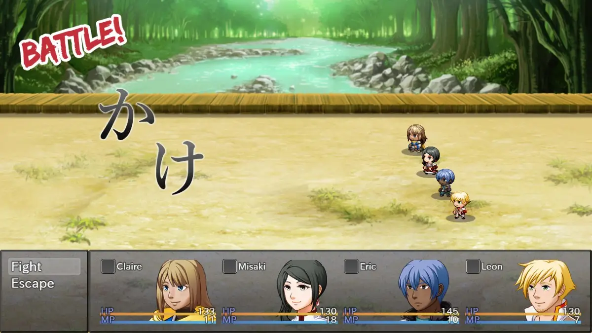 Jogo Learn Japanese to Survive com foco em alfabetos japoneses