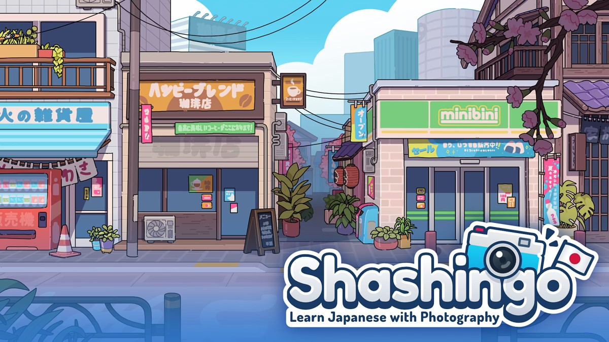 Jogo Shashingo com foco em fotografia e vocabulário japonês